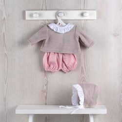 Asi Puppenkleidung - Skandinavischer Look in Rosa und Sand - Puppenoutfit