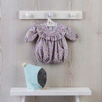 Asi Puppenkleidung - Body und Mütze Liberty Print Puppenoutfit