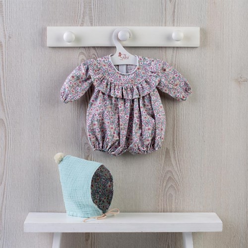 Asi Puppenkleidung - Body und Mütze Liberty Print Puppenoutfit