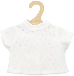 Asi Puppenkleidung - Baumwoll-T-Shirt weiß mit kurzen Ärmeln Puppenmode