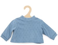 Asi Puppenkleidung - Baumwoll-T-Shirt mit langen Ärmeln, sanftblau
