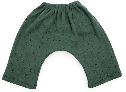 Asi Puppenkleidung lange Baumwollhose dunkelgrün Puppenoutfit