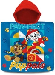 Paw Patrol Kinderponcho Badetuch 60x120cm blau Baumwolle