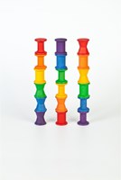 Grapat Holzspielzeug Spulen Regenbogenfarben 18 Stück pädagogisch-3