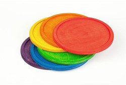 Grapat Holz-Regenbogen-Teller - 6 Stück