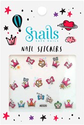 Snails Nagelsticker Prinzessin rosa für Kinder - Nagelkunst Set