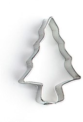 nic Ausstechform Tannenbaum Keksform Stahl weiß 4x3x1 cm