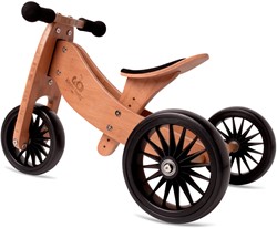 Kinderfeets 2-in-1 Holz Balance Fahrrad Dreirad Tiny Tots Plus - Bambus
