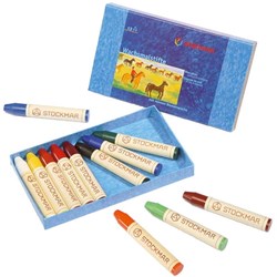 Stockmar Wachsmalstifte Set 12 Farben Kartonetui Bienenwachs