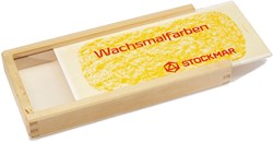 Stockmar Holzkästchen für Wachsmalstifte - leere Aufbewahrungsbox 16 Fächer