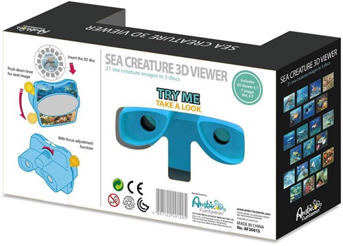 Ambo 3D Viewer Spielzeug Meerestiere Lernspiel Karton mehrfarbig-3