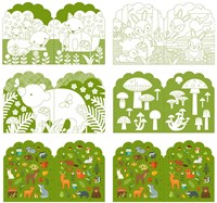Petit Collage Malbuch Wald mit Stickern - FSC Papier - 100 Sticker-2