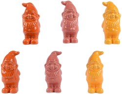 Decoris Gartenwichtel Keramik - bunte Zwerg Dekoration 10cm