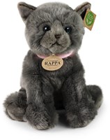 Rappa Kuschelkatze grau 25 cm - Umweltfreundliches Plüschspielzeug
