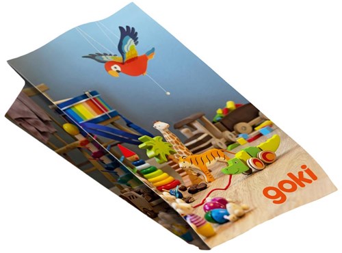 Goki Papiertüte Spielzeug Holztiger - bunt und praktisch-3