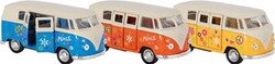 Goki Volkswagen Bus Spielzeugauto mit Rückziehmotor, Metall, 1:34-39