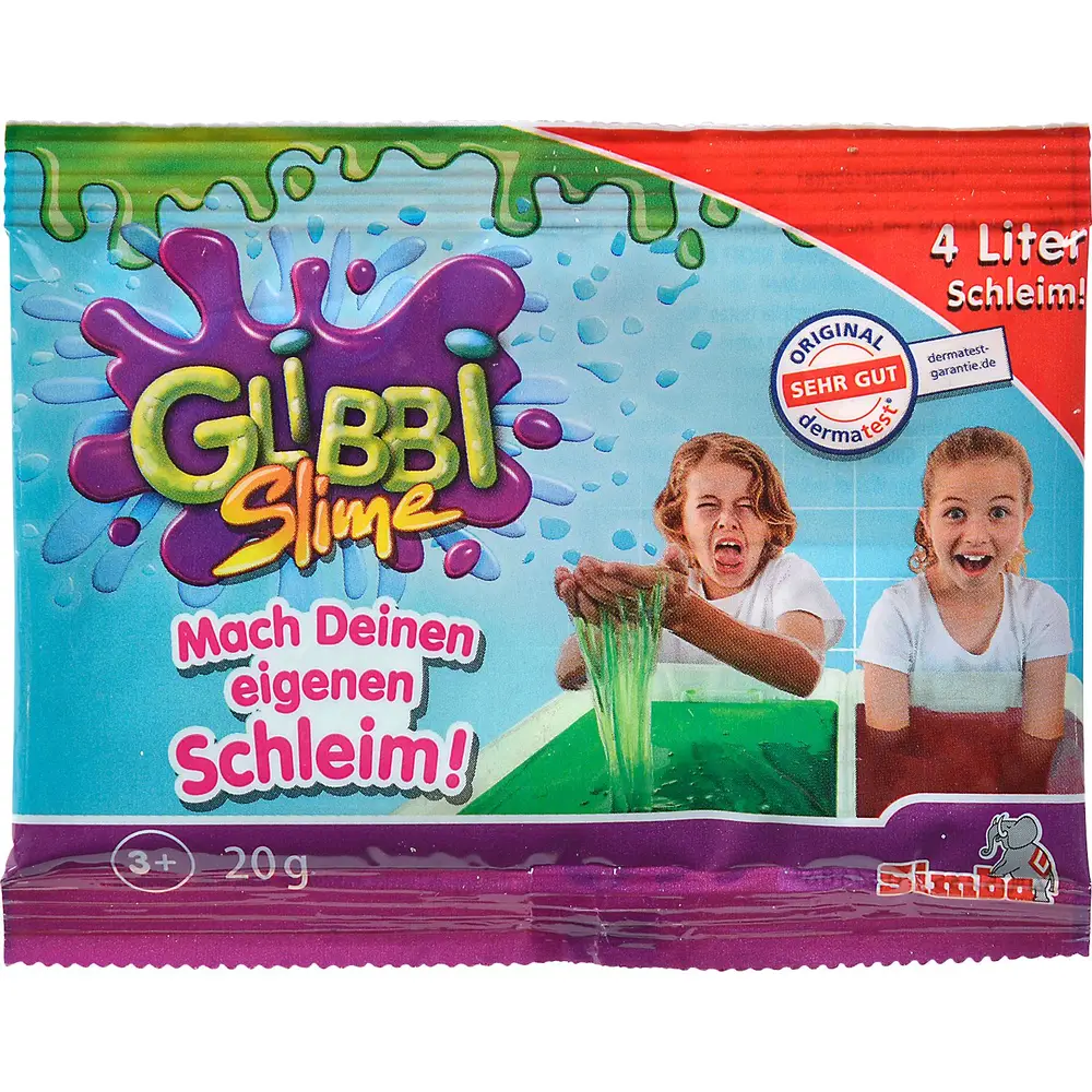 Glibbi Schleim selber machen Glitzerpulver DIY Set 20g für Kinder