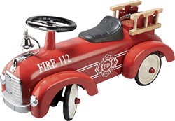 Goki Rutschauto - Feuerwehrwagen - Metall Kinderfahrzeug