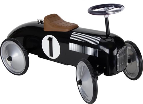 Goki Retro Rutscherfahrzeug Schwarz - Metall Kinderfahrzeug-2