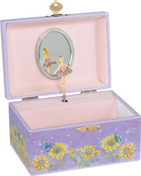 Goki Musikdose Fee Ballerina Blumen lila Schmuckkästchen