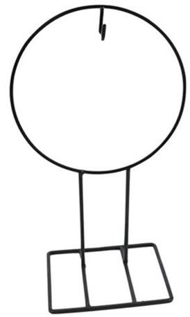 HBX natural living Kranzhalter auf Fuß schwarz Metall Dekoration 47cm