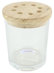 HBX natural living Vase Glas Dekoration transparent Ø9,2xh7,5cm