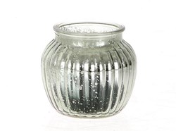 HBX natural living Vase Windlicht Glas grün modernes Design 11x10cm