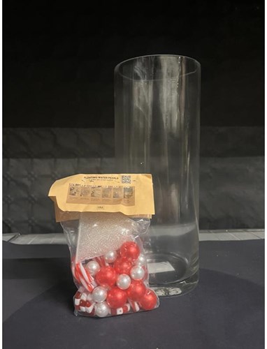 HBX natural living Vase Dekoration Wasserperlen Weihnachtsornamente 25cm