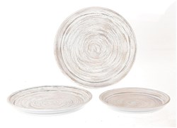 HBX natural living Servierschalen weiß Keramik Set 3-teilig white wash