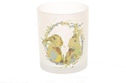 HBX natural living Teelichthalter Hase weiß Glas Dekoration Atmosphäre