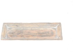 HBX natural living Servierplatte Holz grau 39x16x3cm dekorativ
