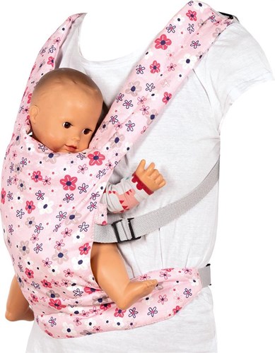 Goki Puppentragegurt - verstellbare Puppentragetasche mit Blumenmuster-2