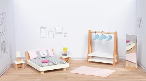 GOKI Puppenhausmöbel – Schlafzimmer