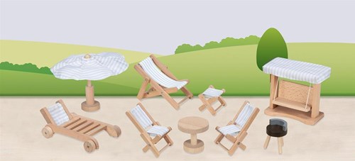 GOKI Puppenhaus – Gartenmöbel
