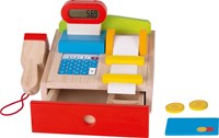 Goki Holz-Kasse mit echtem Taschenrechner Spielzeugladen