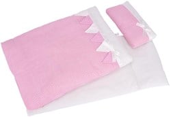 Goki Puppenbettzeug rosa Streifen