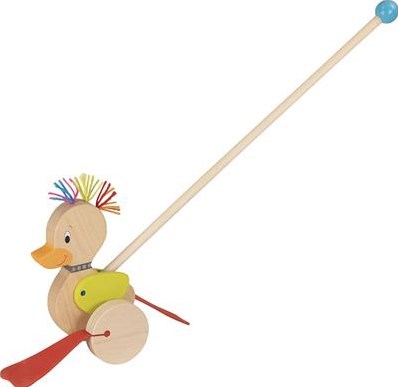 Goki Holz Schiebetier Ente - Schiebespielzeug für Kinder