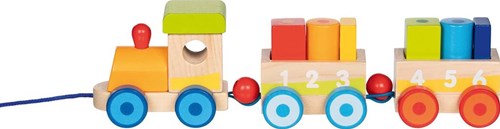 Goki Holzzug - Madrid mit magnetischen Bausteinen Spielzeugzug-2