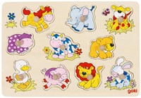 Goki Steckpuzzle Tierkinder II