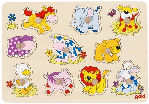 Goki Steckpuzzle Tierkinder II