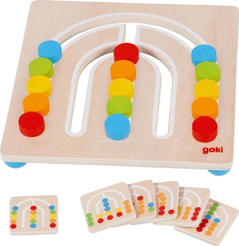 Goki Houten Kleur Sorteerbord Regenboog, 7dlg.