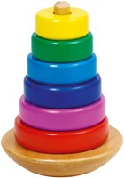 Goki Holz Stapelturm Spielzeug bunt motorisch-3