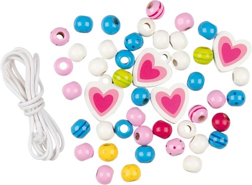 Goki Holzperlen Set - kreatives Bastelspielzeug für Kinder-3