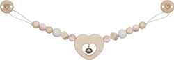 Goki Holz Kinderwagenkette Herz mit Clips - FSC Holzspielzeug