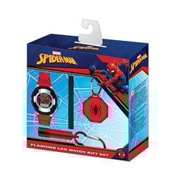 Accutime Spiderman Kinderuhr Geschenkset digital mit Zubehör Jungen Mädchen