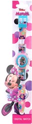 Accutime Minnie Mouse Kinderuhr - LED Digitaluhr lila für Mädchen