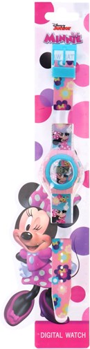 Accutime Minnie Mouse Kinderuhr - LED Digitaluhr lila für Mädchen