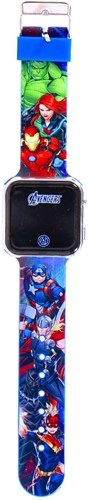 Accutime Avengers Kinderuhr LED digital blau mit Datum und Uhrzeit