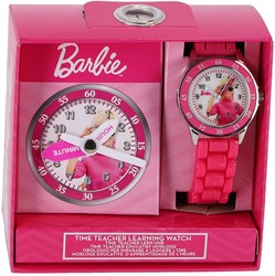 Accutime Barbie Kinderuhr Uhrzeit lernen pink analog Uhr