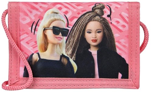 Barbie Geldbörse rosa mit Kordel und Klettverschluss für Kinder